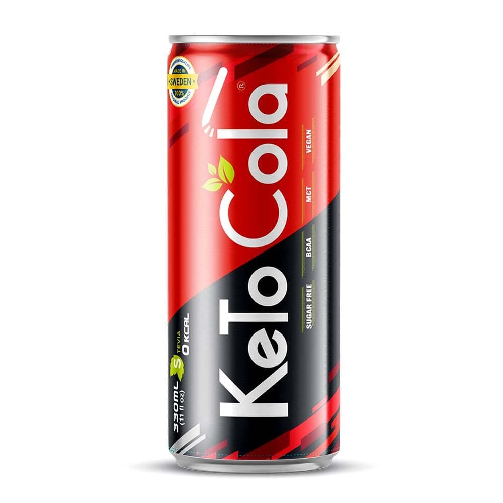 Laperva Keto Cola - Zero Calorie, MCT-Infused, BCAA & Glutamine Enhanced, Caffeinated, Electrolyte-Rich Soda - Vegan, Stevia & Sucralose Sweetened (1 Piece)