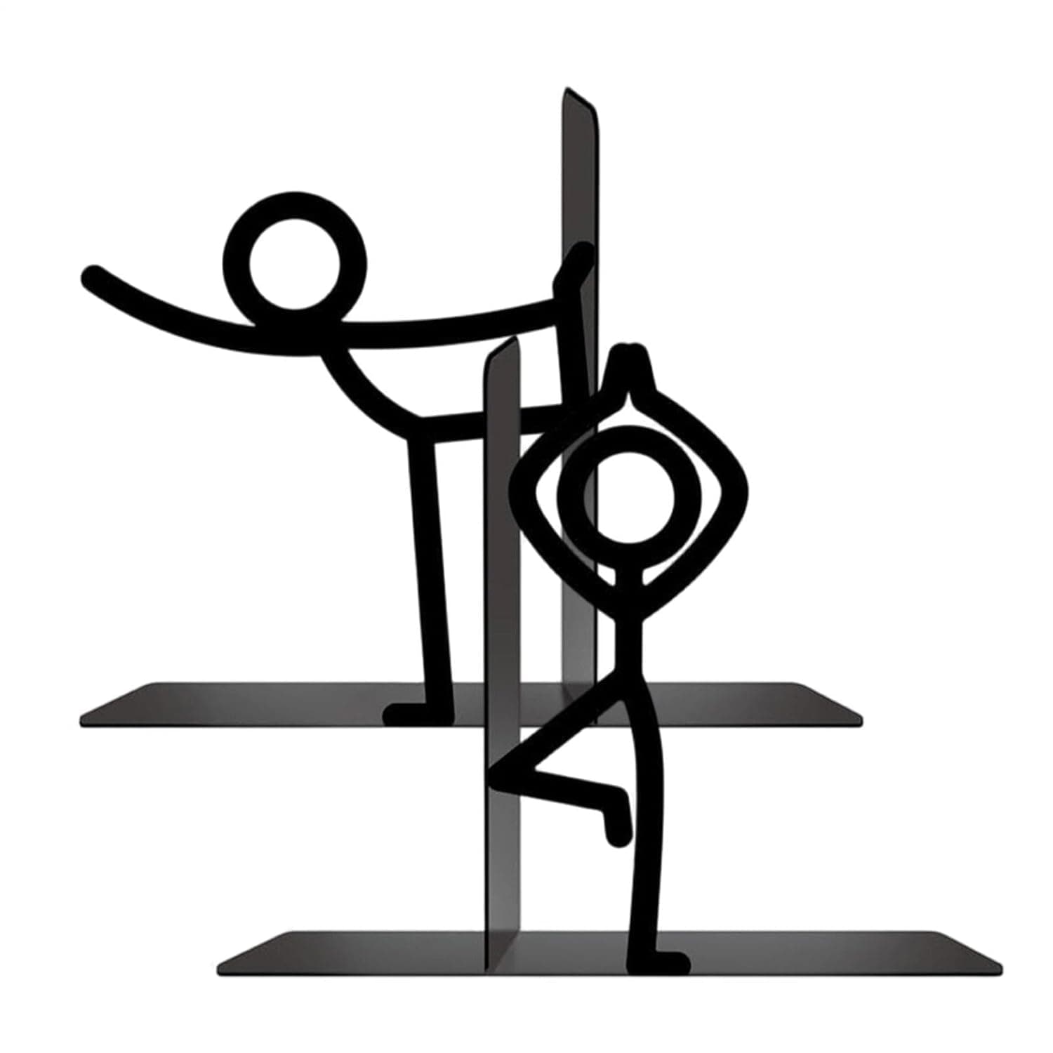 Book Ends for Shelves Metal Non-Skid Human-Shaped Aesthetic Divider