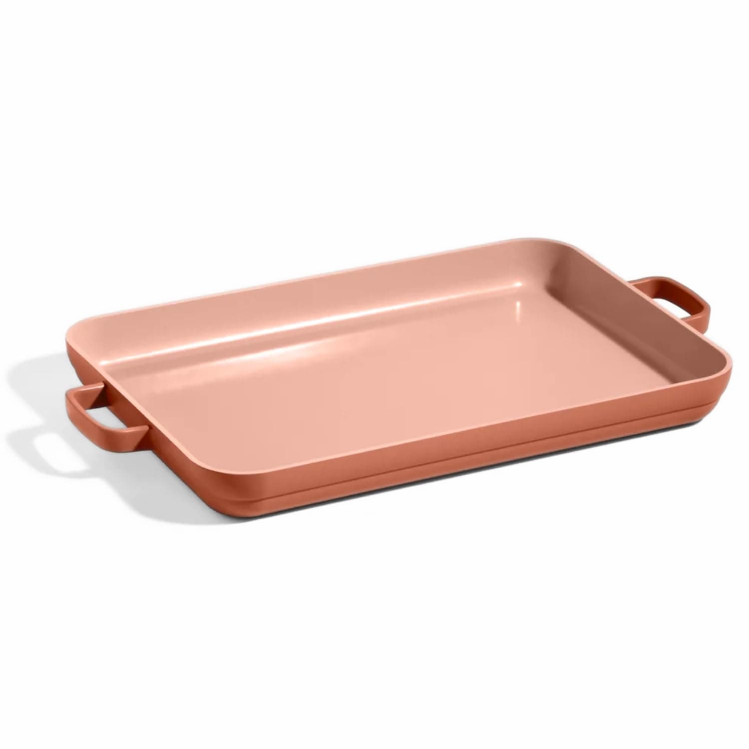 Our Place Griddle Pan - Versatile Nonstick Ceramic Sheet Pan & Stovetop Griddle | Toxin-Free, Dual-Use, with Ergonomic Handles | 4.7L. Capacity, Oven Safe Up to 230°C | Spice | PFAS-free nonstick ceramic griddle pan & sheet pan with handles, stovetop-to-oven, induction & oven safe up to 450°F