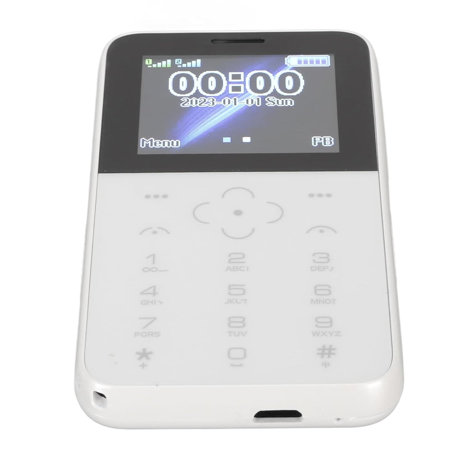 Unlocked Button Mobile Phone, 800mAh Senior Unlocked Mobile Phone for Home (Pearl White)