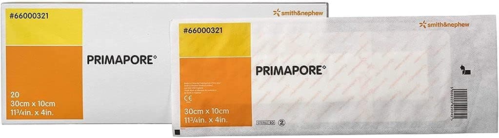 PRIMAPORE Adhesive Non-Woven Wound Dressing 11-3/4" x 4"