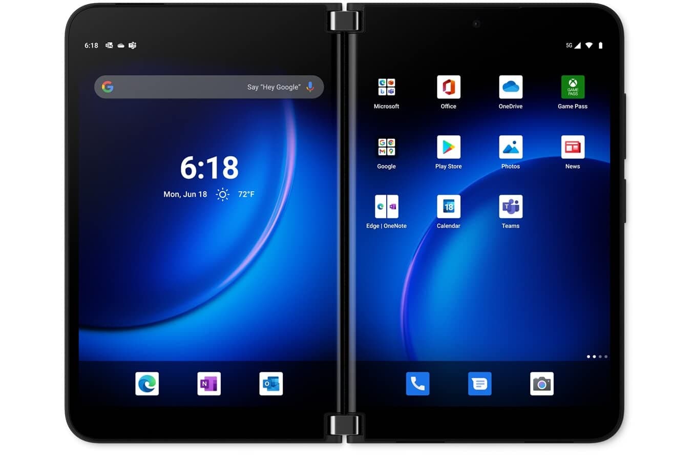 Microsoft Surface Duo 2 (5G) DUAL SIM 256GB ROM + 8GB RAM (GSM only | No CDMA) Factory Unlocked 5G Smartphone (Obsidian) - International Version