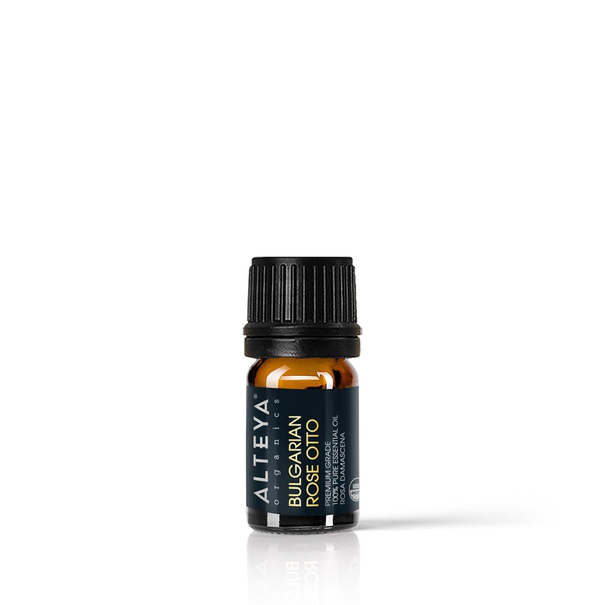 Alteya Organics Rose Essential Oil, Pure Certified Organic Bulgarian Rose Otto, 4.3mL
