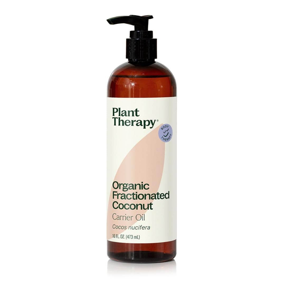 Plant Therapy Essential Oils Organic Fractionated Coconut Oil For Skin, Hair, Body 100% Pure, USDA Certified Organic, Natural Moisturizer, Massage & Aromatherapy Liquid Carrier Oil 16 oz