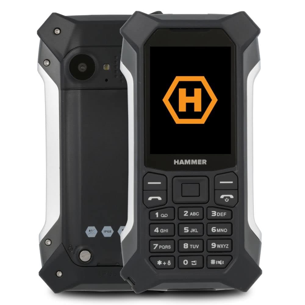 Hammer Patriot Dual-SIM 64MB ROM + 32MB RAM (GSM Only | No CDMA) Factory Unlocked 2G GSM Cell-Phone (Black/Silver) - International Version