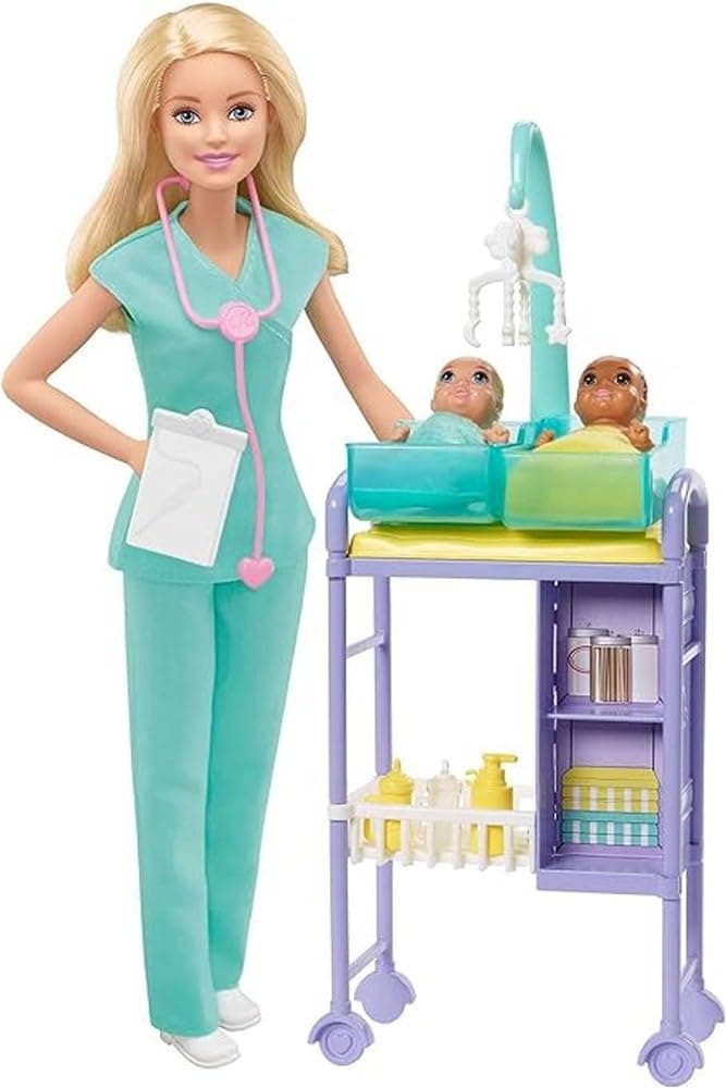 Barbie® Baby Doctor Playset with Blonde Doll, 2 Infant Dolls, Toy Pieces