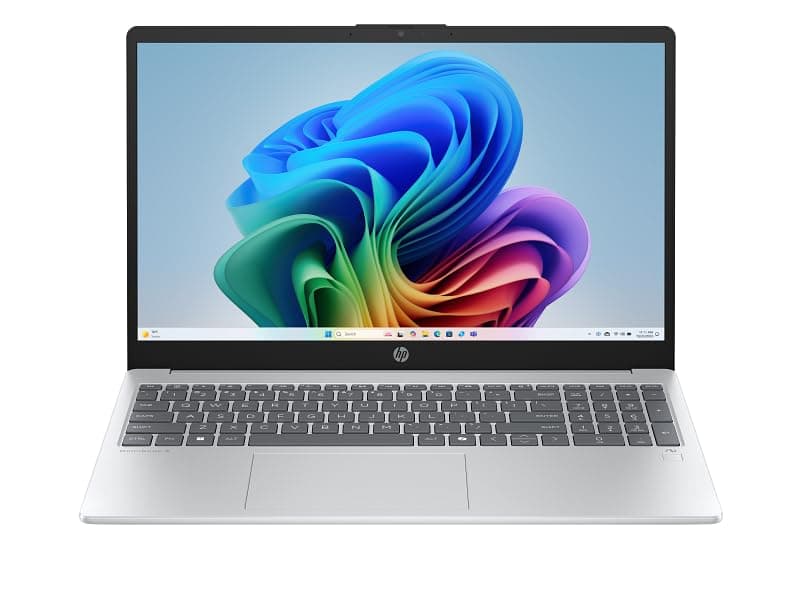 HP OmniBook 3 Laptop | 2025 Model | 15.6" FHD | AMD Ryzen™ AI 7 | 24GB RAM | 1TB SSD | Windows 11 | Glacier silver | Standalone | 15-FN0005NE | En-Ar Keyboard | UAE Version