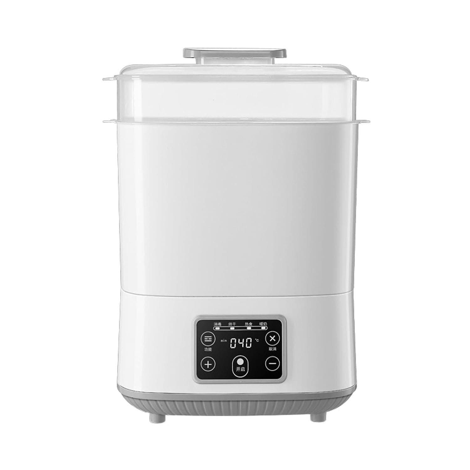 Beauenty 4 In 1 Baby Bottle Sterilizer, Electric Steam Bottle Sterilizer and Dryer, BPA-Free, Safe Material, Baby Bottle Sanitizer Universal Fit for All Baby Items Accessories (White)