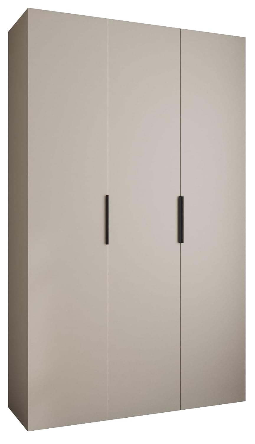 Spacious 4-Door Wardrobe - Stylish Clothing Storage for Bedroom Kids & Teens - 245.5x150x40cm - Elegant Black & Cashmere Finish