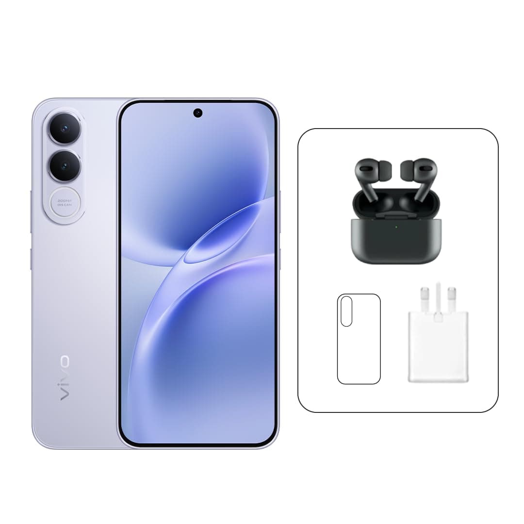 vivo V70 FE 5G (SILVER, 12GB+256GB) | 120Hz AMOLED Display | 32MP Selfie Camera | 7000mAH | IP69 | Earbuds Pro, 24M Warranty, 455Days Screen Replacement – Middle East Version