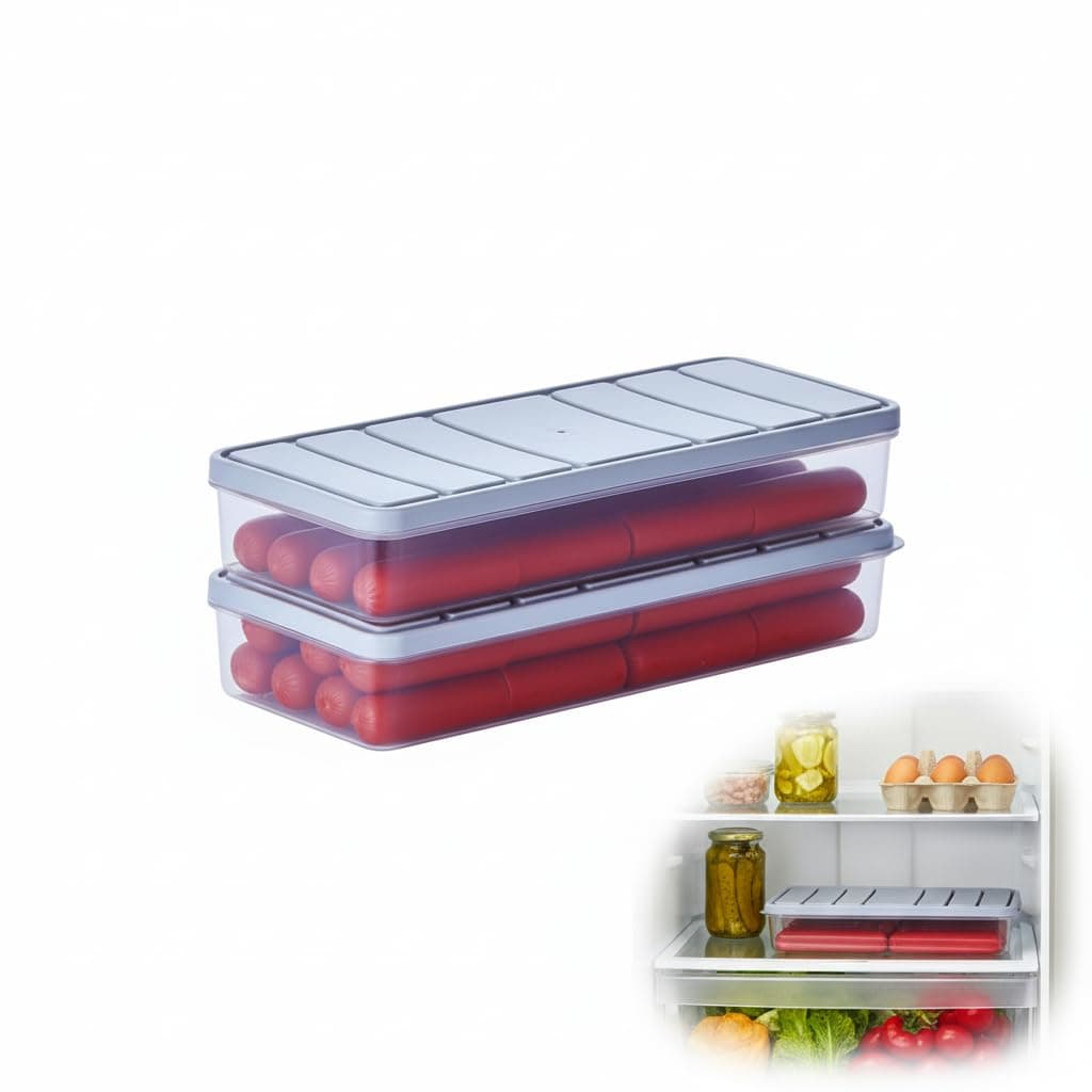 حاويات تخزين طعام محكمة الغلق مع اغطية - عبوتان من صناديق تنظيم الثلاجة صغيرة الحجم 34 اونصة، صناديق تخزين بلاستيكية شفافة مانعة للتسرب للثلاجة والمخزن واعداد الوجبات، رمادي فاتح
