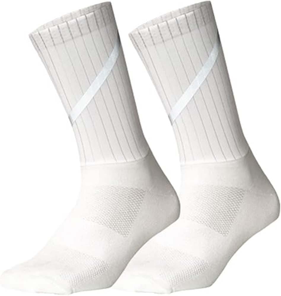 Cycling Socks, Anti Slip Silicone Summer Socks Cycling Socks Men Bicycle Sport Running Bike Socks, for Men Sport Socks Anti Slip Silicone Compression Socks with Reflective, One Size