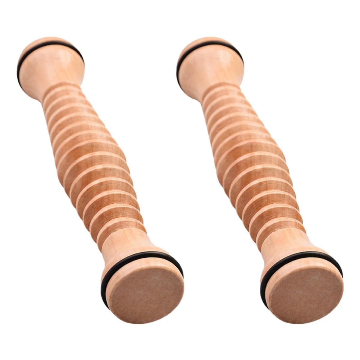 Luxshiny Pack of 2 Wooden Foot Massage Roller for Foot Relaxation and Foot Relief, Lightweight and Easy to Use for Work and Recreation