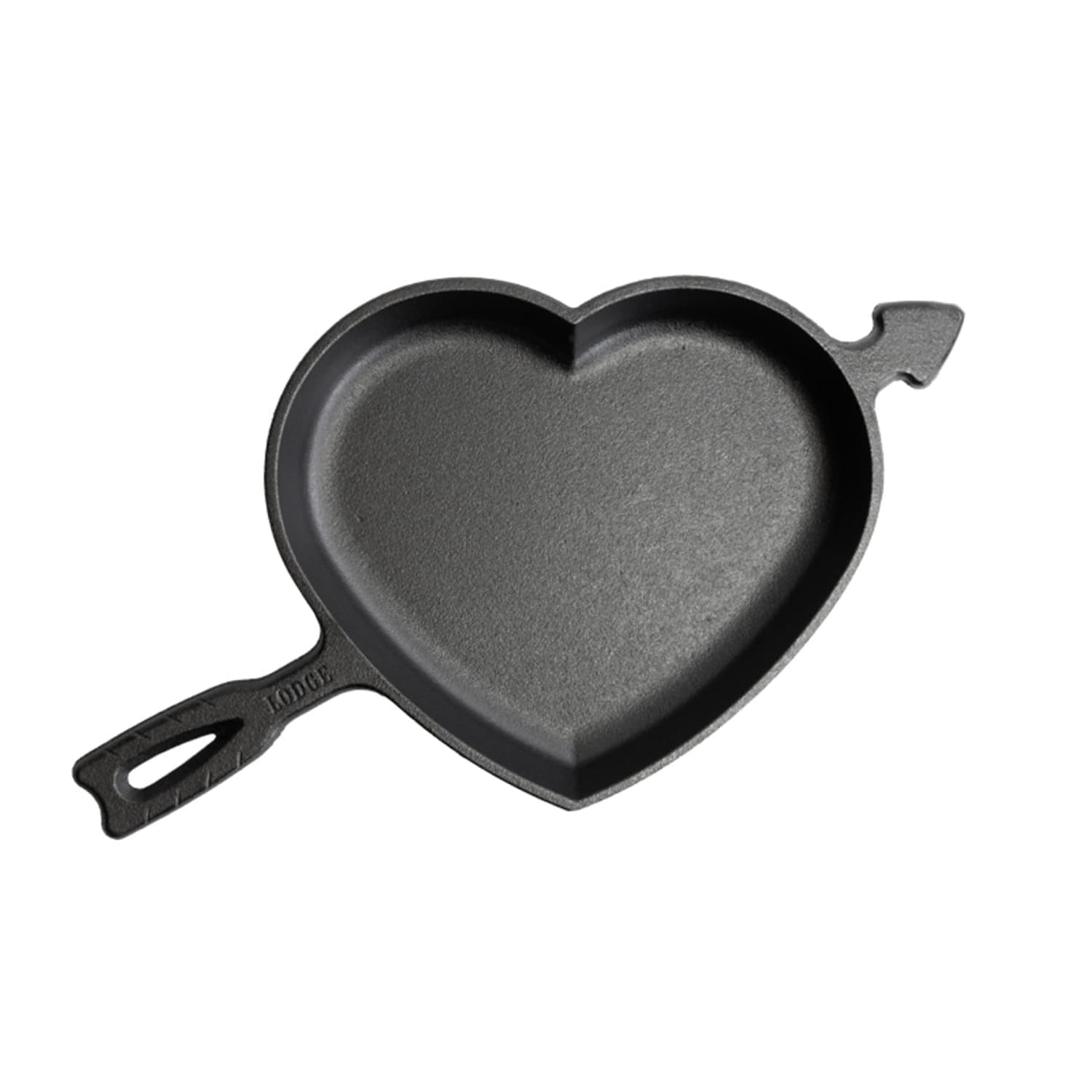 Lodge Seasoned Cast Iron Heart Skillet | Heart & Arrow Design Cast Iron Skillet, Great Heat Retention, Non-Toxic, Made in USA, Oven & Stove Safe