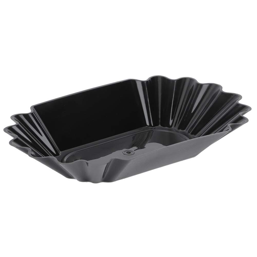 Generic Food Grade PP Plastic Coffee Bean Tray, Microwave Safe Sample Display Dish with High Temperature Resistance, for Coffee Shops Restaurants Kitchen Use (Black)