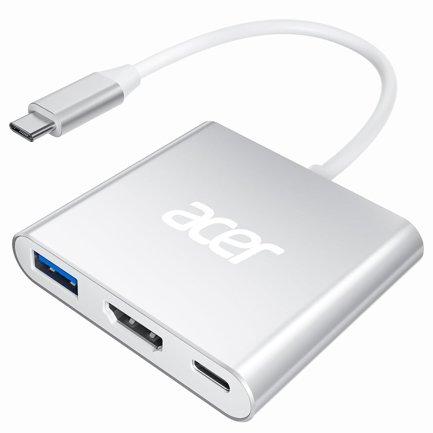 acer USB C to HDMI Multiport Adapter, Type-C Hub with 4K HDMI, PD 100W, USB 3.0 Port, Thunderbolt 3 Adapter Compatible with MacBook Pro/air, iPad Pro/Air, iPhone 16 Pro/Pro Max, Laptops, Tablets