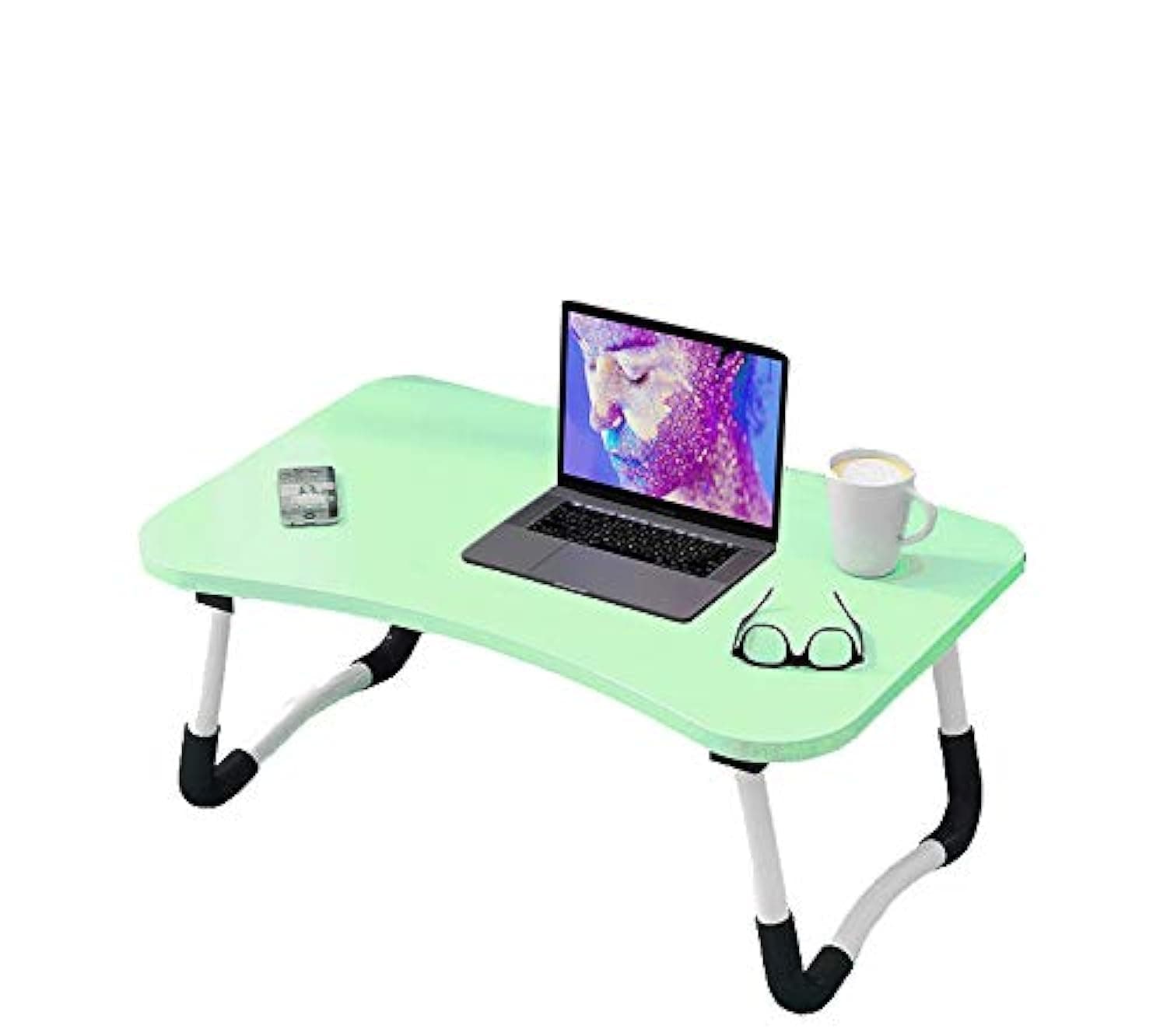 Datazone Laptop Desk, Small Foldable Office Table, Lightweight and Easy to Move with Non-Slip Legs for Indoor and Outdoor Use Suitable for Study, Reading and Dining DZ-TP001 (Green)