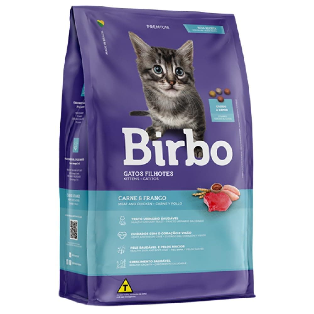 Birbo Kitten Premium Dry Cat Food - 7kg Bag | Meat & Chicken Flavor | High Protein Growth Formula for Young Cats & Kittens | Steamed Nutrient-Rich Kibble