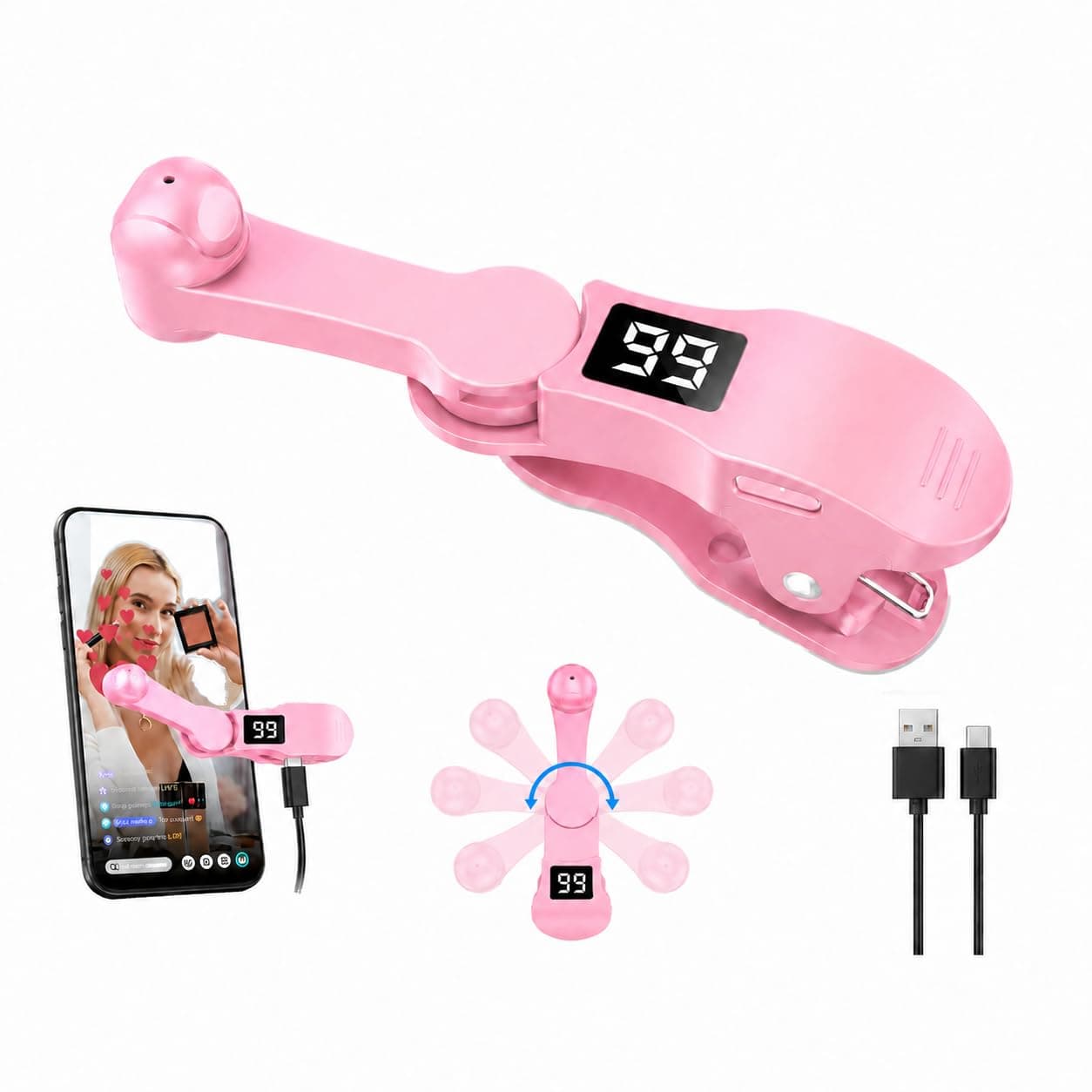 Aylthyo Auto Clicker for Smart Phone, Phone Screen Device Speed Clicker for iPhone iPad Apps, Fast Click Simulation Finger Continuous Click for Tiktok, Live Broadcasts Likes, Lightning Deal, Reward