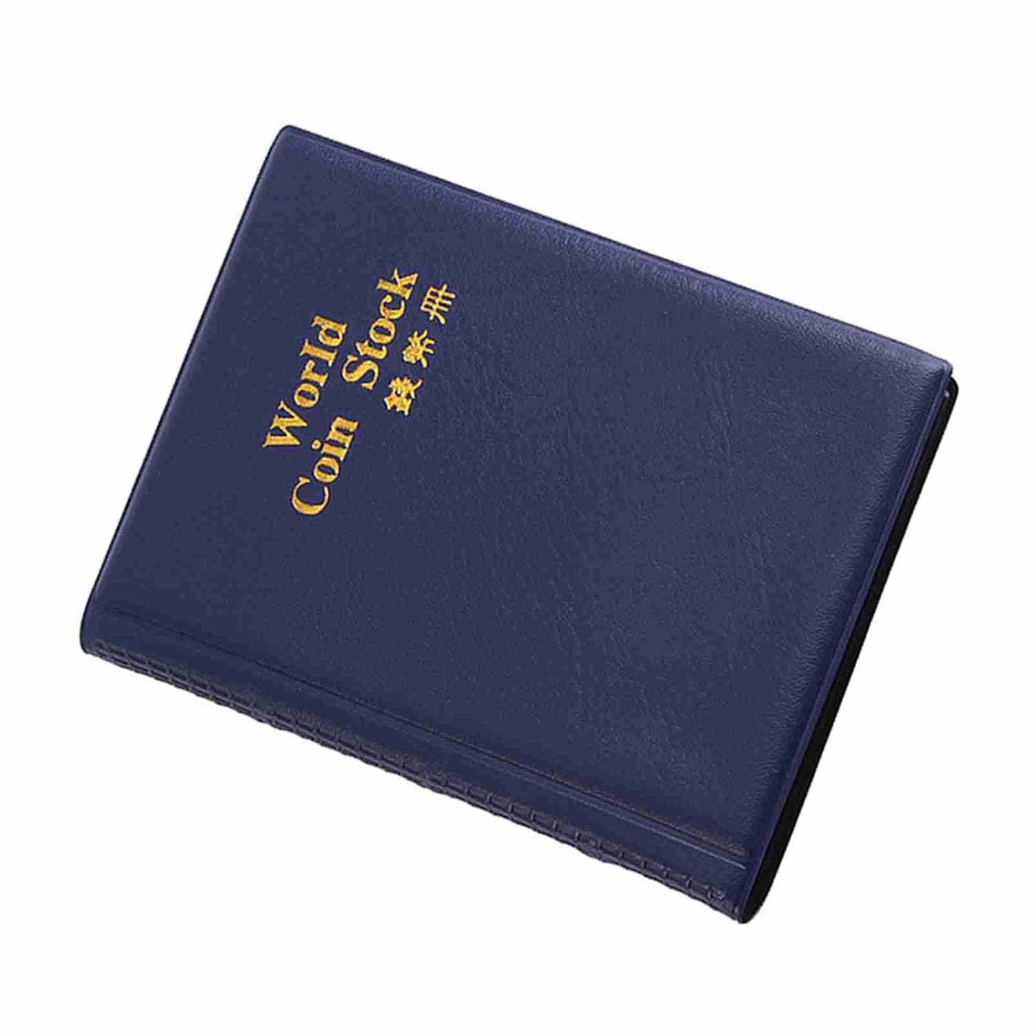 Jiawu 120 Pockets World Coin Storage Folder, Red (Blue) | 10 Pages Coin Collecting Book, with Transparent PVC Sleeves for , Tokens, Medallions