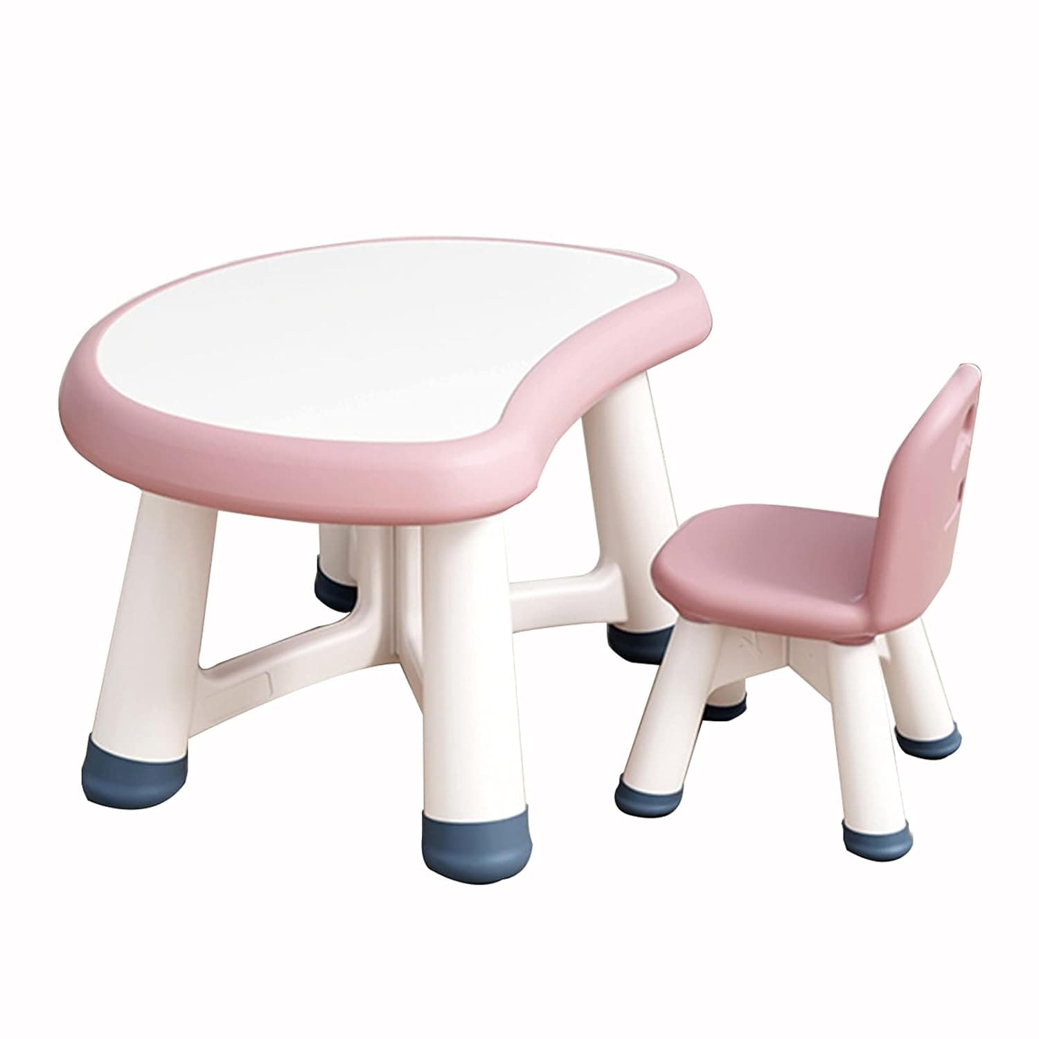 Kids Table And Chair Set Children's Table And Chair Set, Home Kindergarten Mushroom Type Learning Activity Table, No Need To Assemble, Can Bear 20kg (Color : Pink, Size : Style2)