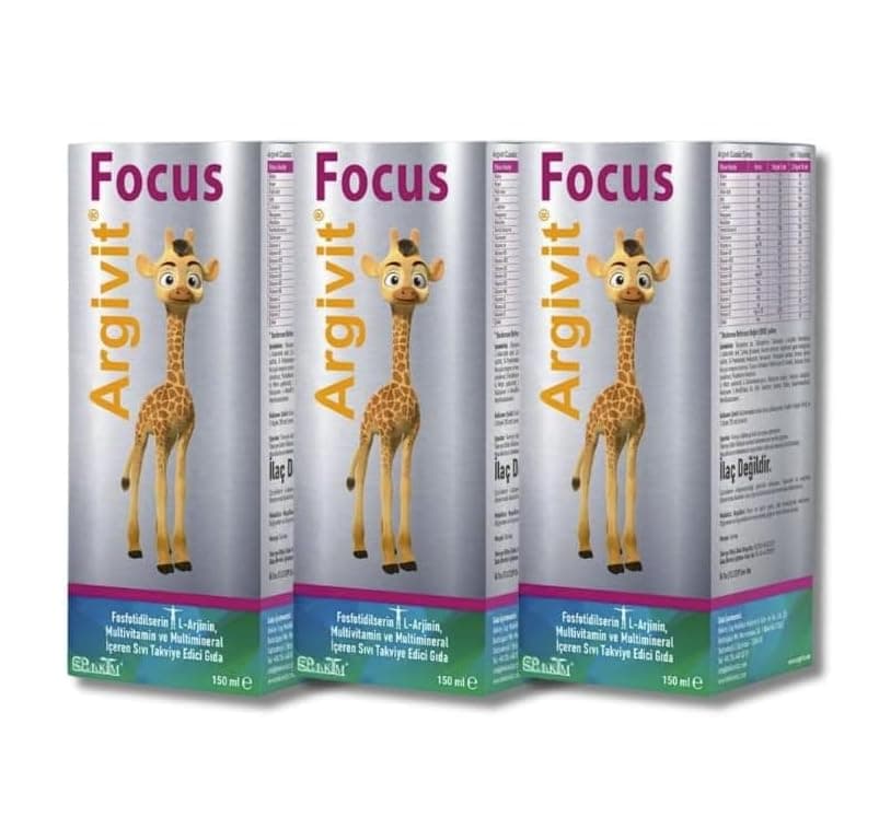 3 pack of Argivit Focos Kids Height Increase Vitamin 150ml