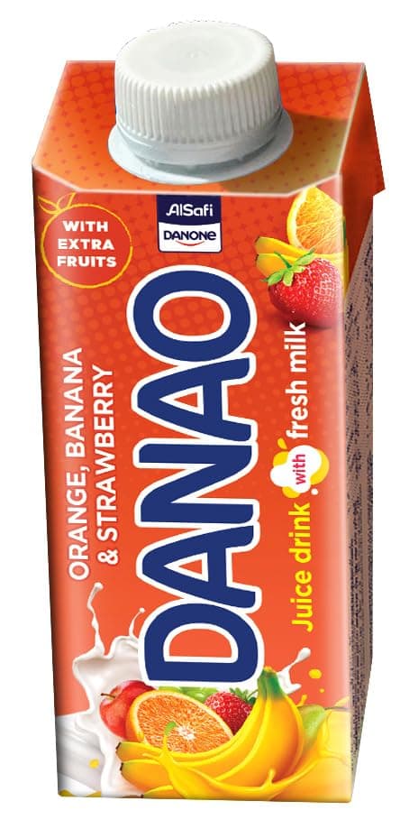 Danao Nas Orange Banana Strawberry Fruit Juice with Milk 180 ml