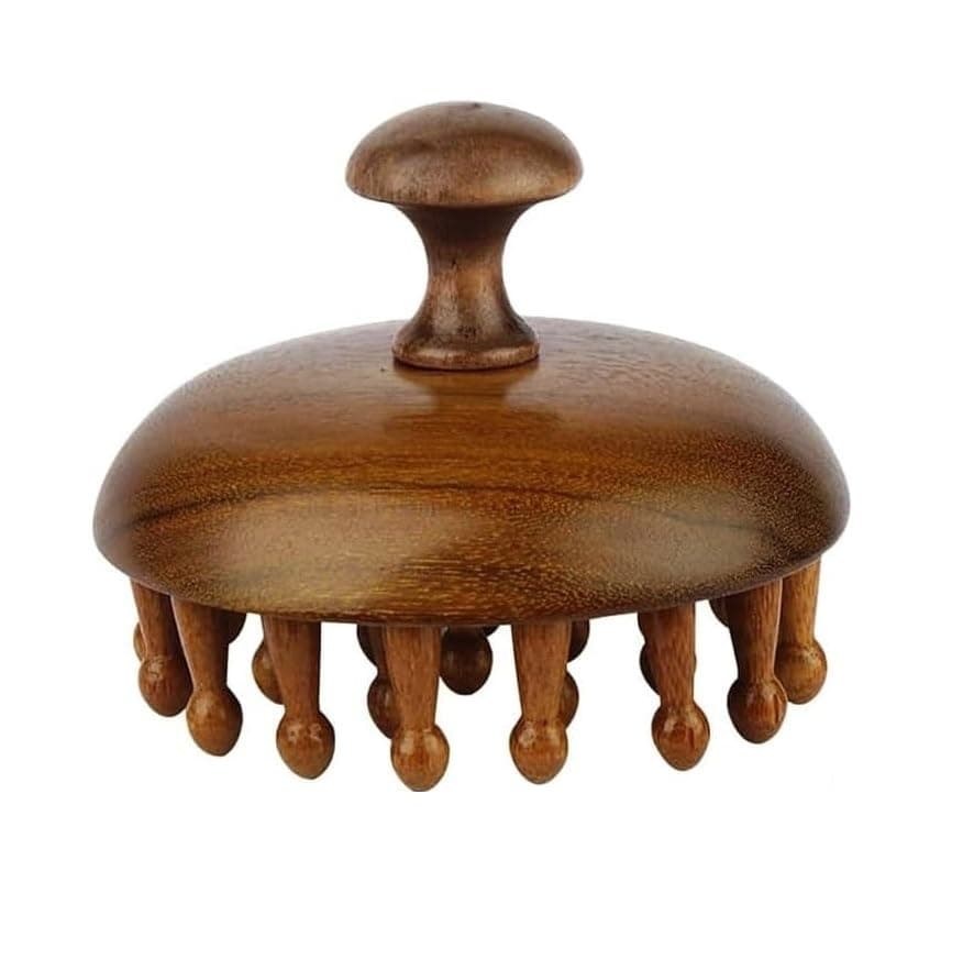Massage Hair Brush,Bamboo Sandalwood Hair Comb,Hair Scalp Massager, Wooden Head Scalp Comb with 28 Pins, Portable Comb Massager for Head Relief Relaxation,Full Body Hair Massage Tool