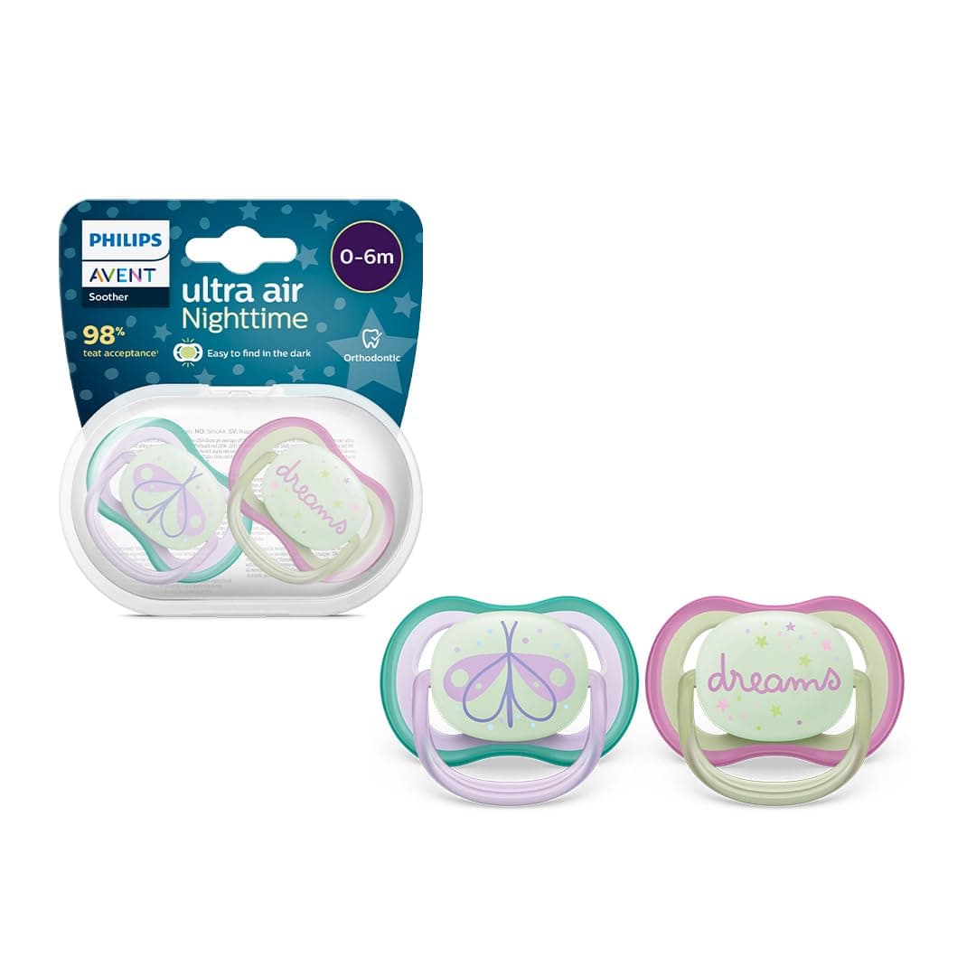 Philips Avent Soft Soother, 2 Pieces, For Girls, 0-6 Months
