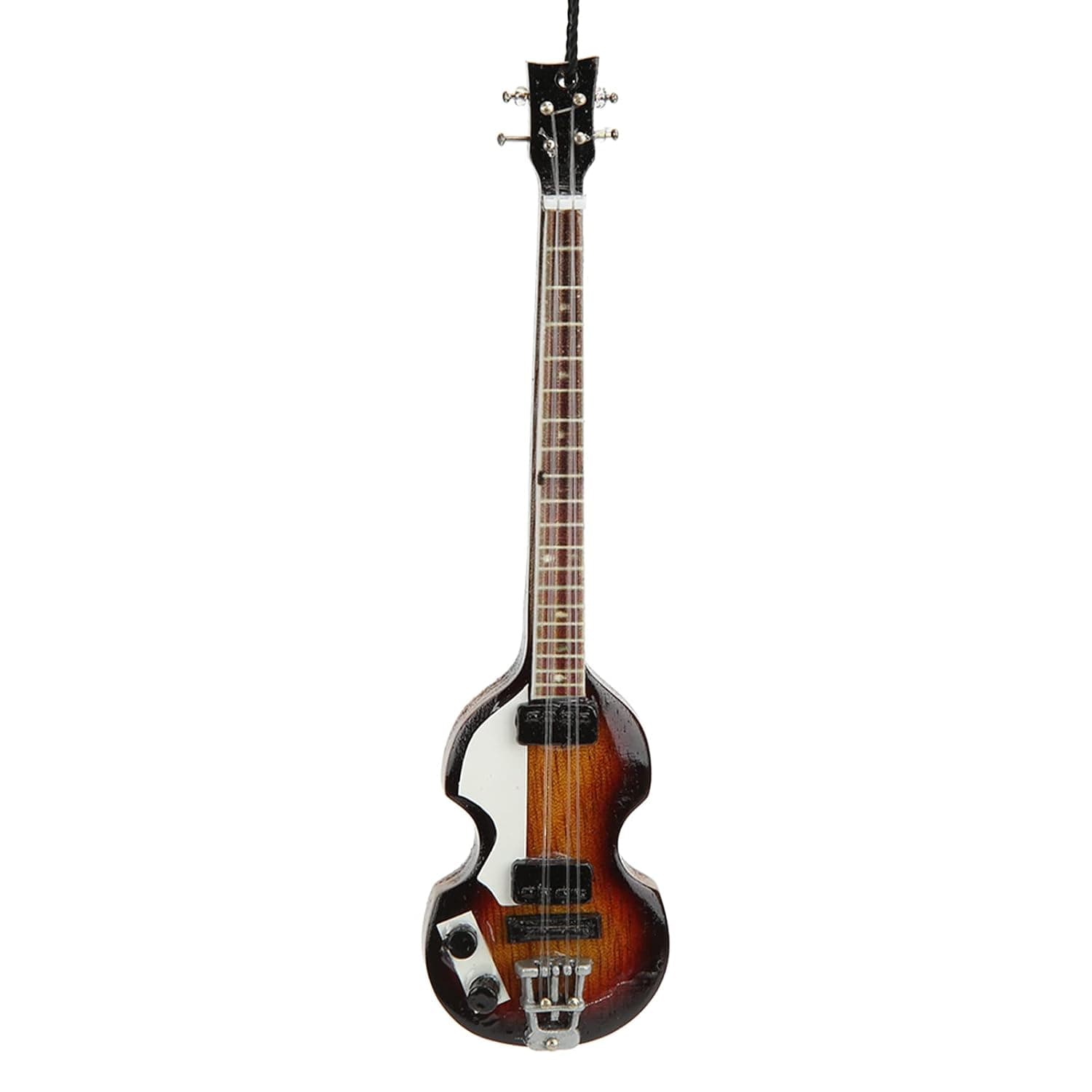 Wooden Guitar Pendant, Mini Musical Instruments Pendant Fine Detail Touch Good Exquisite Handcrafted for Collection Gift