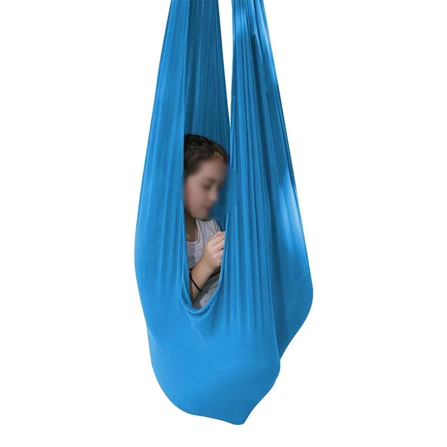 Sensory Swing + Hanging Kit for Children with Special Needs,Snuggle Swing Cuddle Hammock for Autism, ADHD, Asperger's Syndrome And SPD Blue