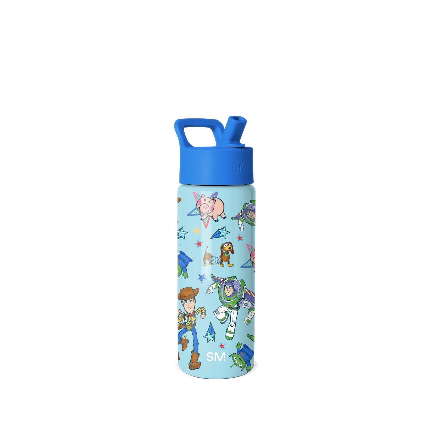 Simple Modern Kids Summit Water Bottle with Straw Lid | Disney Toy Story 18oz Stainless Steel Cup Insulated Tumbler for Boys, School | Buzz and Woody Adventures | Insulated Stainless Steel Buzz and Woody Toddler Water Bottle, Kids Tumbler with Straw | Spill Proof for School, Girls, Boys