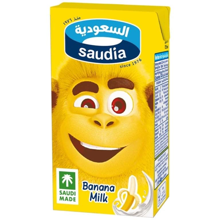 Saudia Banana Flavored Milk 125 ml