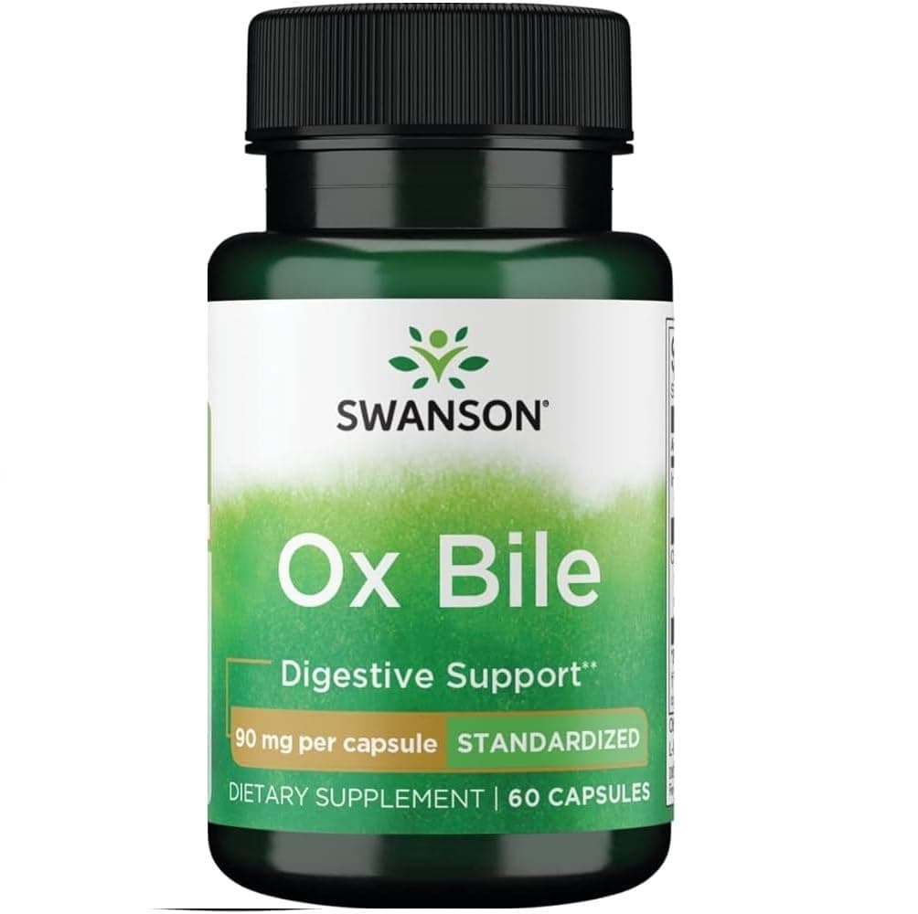 Ox Bile 90mg Swanson Standardized 60 Capsules