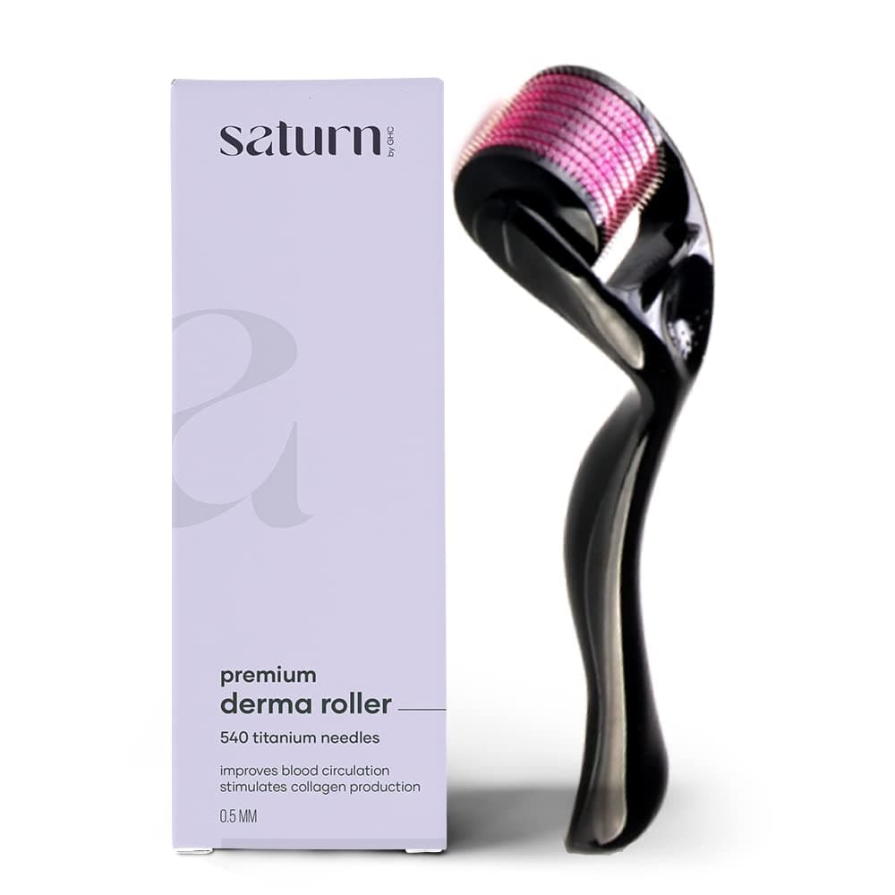 Saturn by GHC Premium Derma Roller for Hair Growth, Activates Hair Follicles, 0.5mm 540 Micro Needles