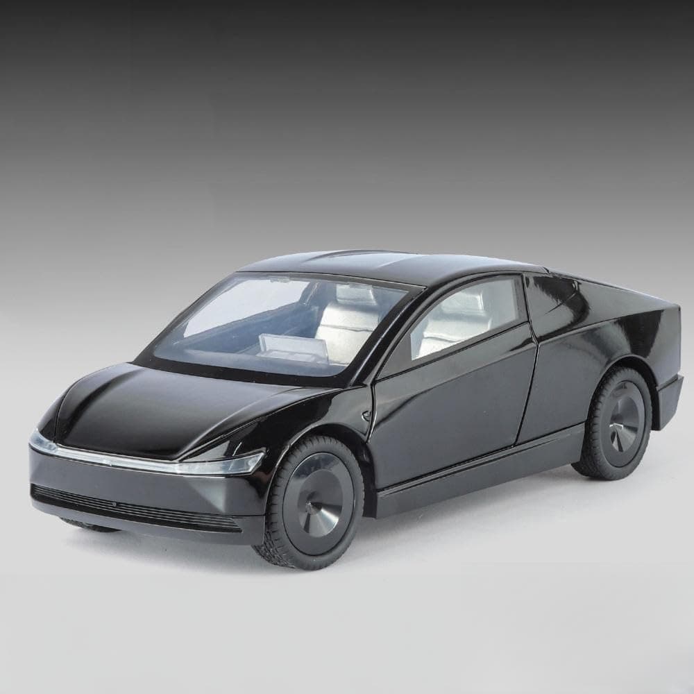 1:24 Cybercab Robotaxi Alloy Metal Diecast Model Car Sound & Light Pull Back Collection Hobby Birthday Gift With Boyfriend Boys (Black Box)