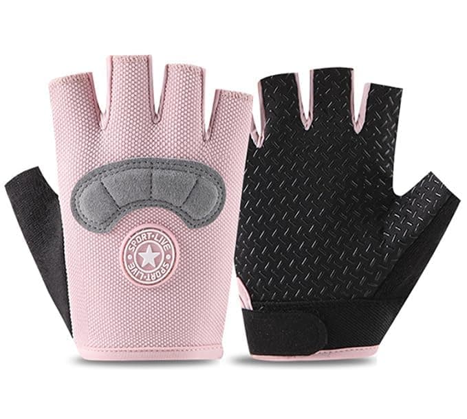 Breathable Fingerless Workout Gym Gloves for Kids 4-12T, Anti-Slip and Durable Exercise Gloves for Weightlifting and Cycling with Padded Palm and Adjustable Wrist Strap