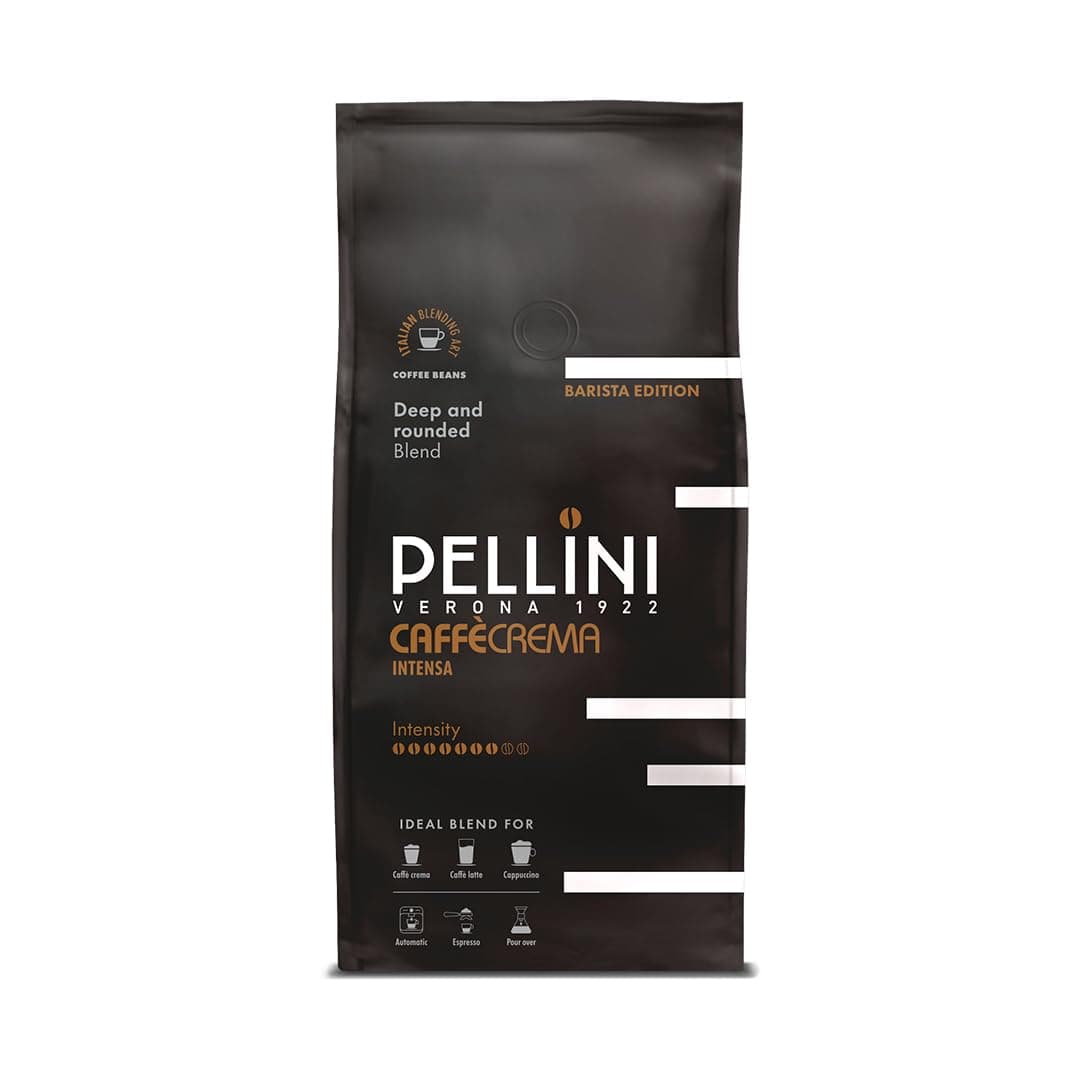 Pellini - Espresso Bar Coffee Beans (1KG, Intensa) | Mild and Balanced Flavor, Cocoa Hazelnut Notes, Pack of 1 kg