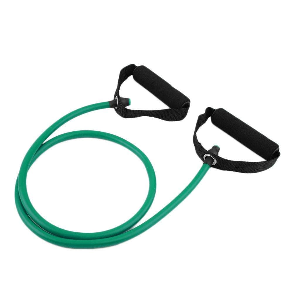 Home Fitness Exercise Pull Rope Tube Resistance Elastic Equipment Yoga Gym Bands Green