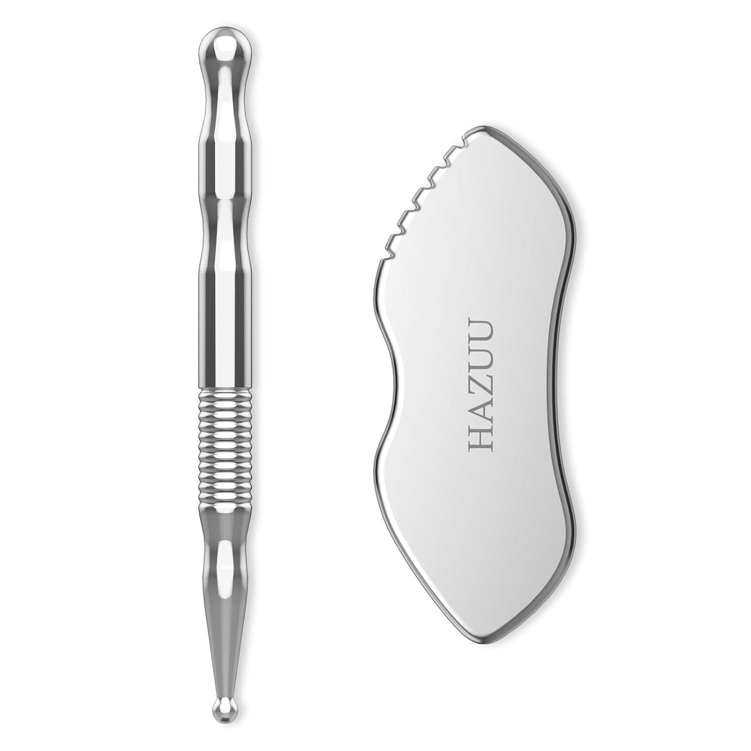 Stainless Steel Gua Sha Tool & Acupuncture Pen- Deep Tissue Massage & Pain Relief Therapy with Trigger Point Massage - Full Body Self-Massage Acupressure Bar for Relaxation (JG-3)