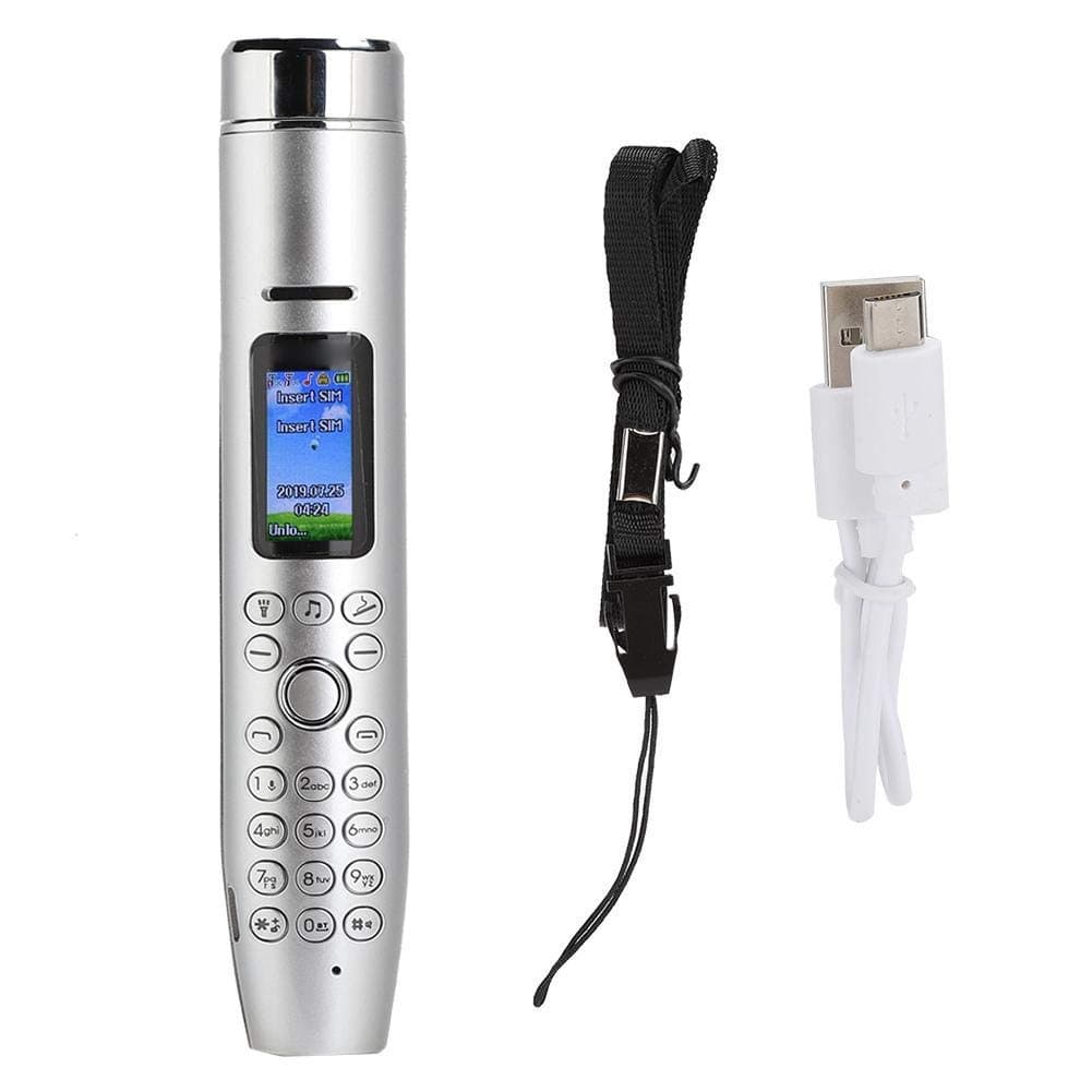 Multi-function Pen, 3-In-1 0.96 Inch Dual d Dual Standby Mobile Phone+Cigarette Lighter+Flashlight, Portable Outdoor Survival Emergency Tools(black)