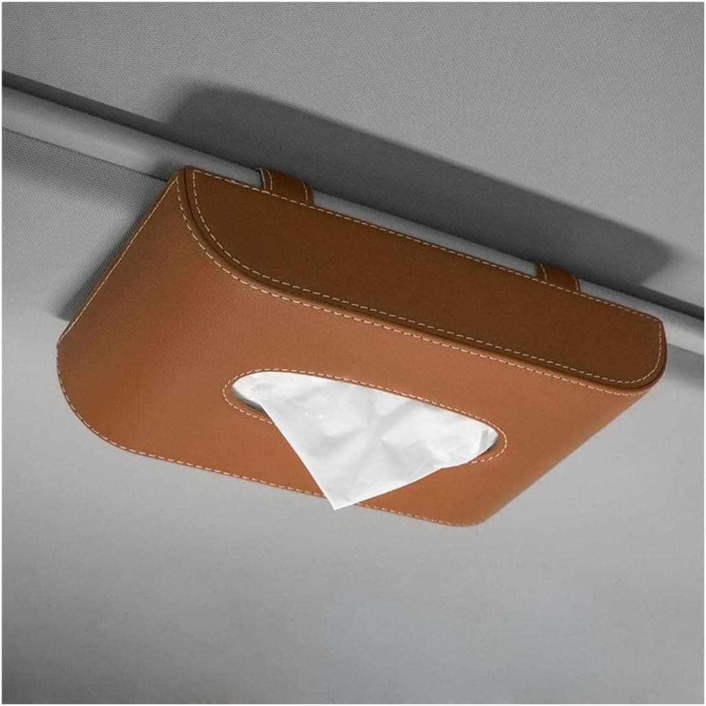Joyzzz Car Tissue Holder, Refillable Paper Carton Mask and Tissue Dispenser, Easy Access Hanging Holder for Vehicles, Practical