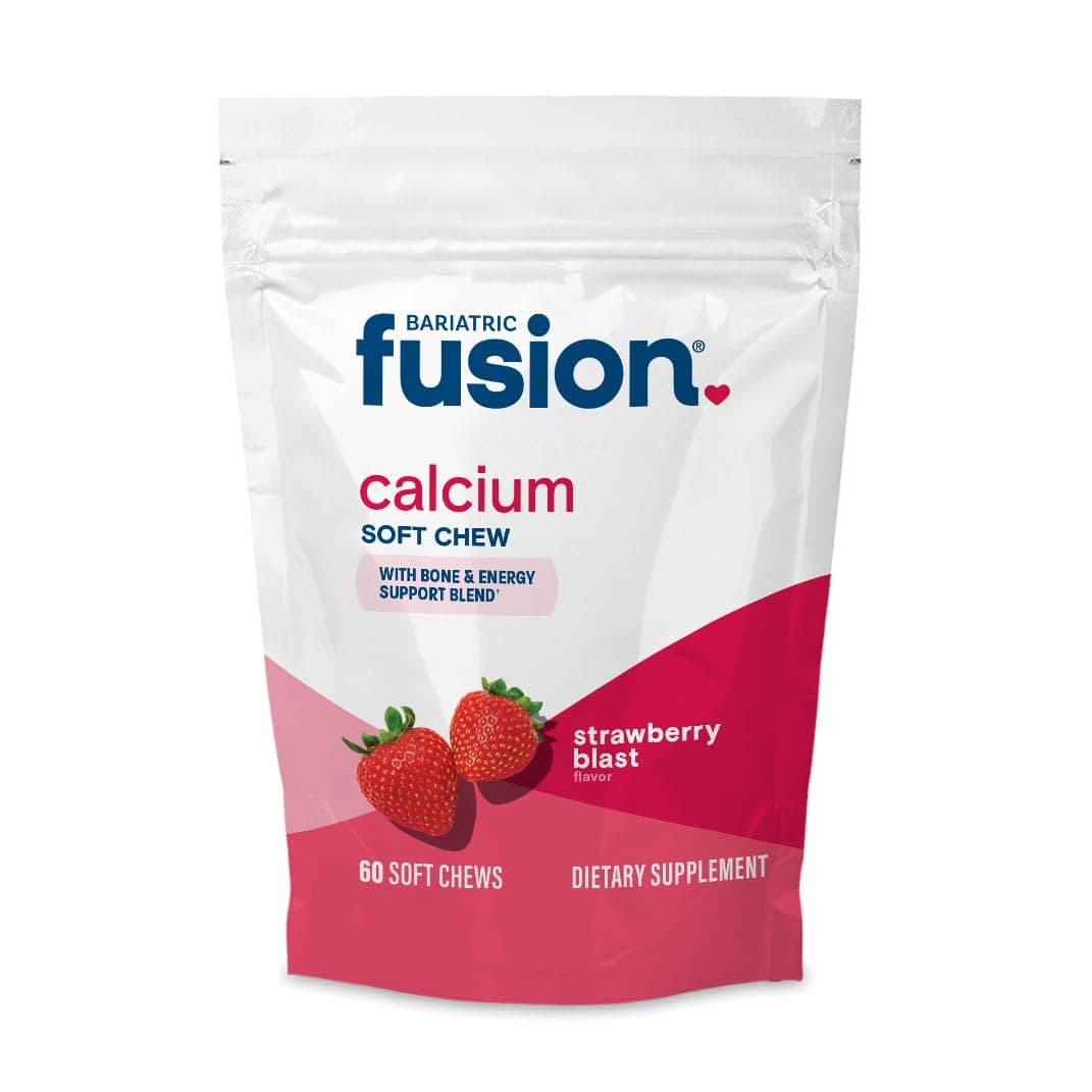 Bariatric Fusion Strawberry Blast Bariatric Soft Chewable Multivitamin for Postbariatric Surgery Patients, Including Gastric Bypass and Sleeve Gastrectomy, 60 Count, 1 Month Supply | For Bariatric Surgery, Gastric Bypass and Sleeve Gastrectomy, 60 Count, 1 Month Supply