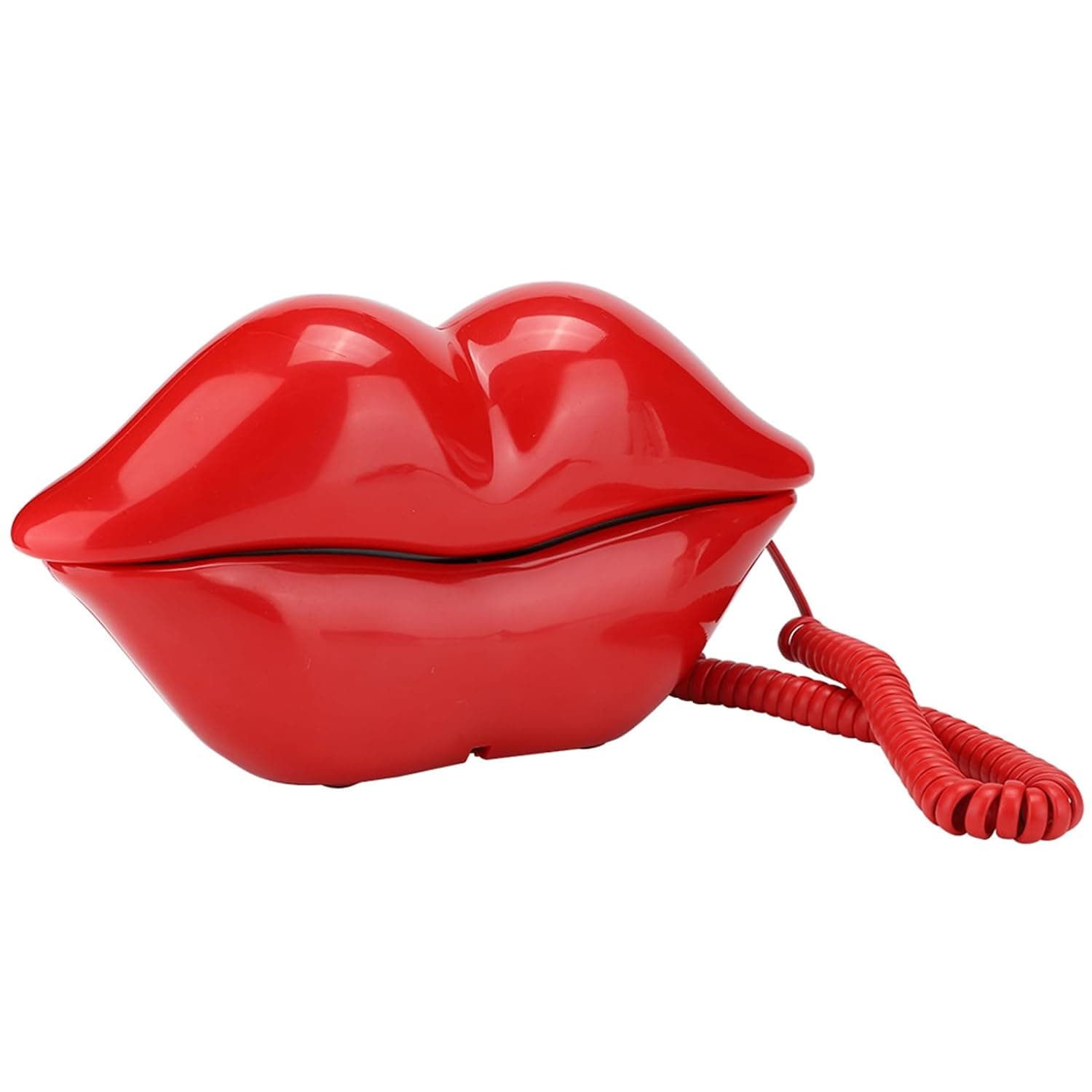 POENVFPO Elegant Lip Phone Phone for Smooth Communication in House and Settings (Red)