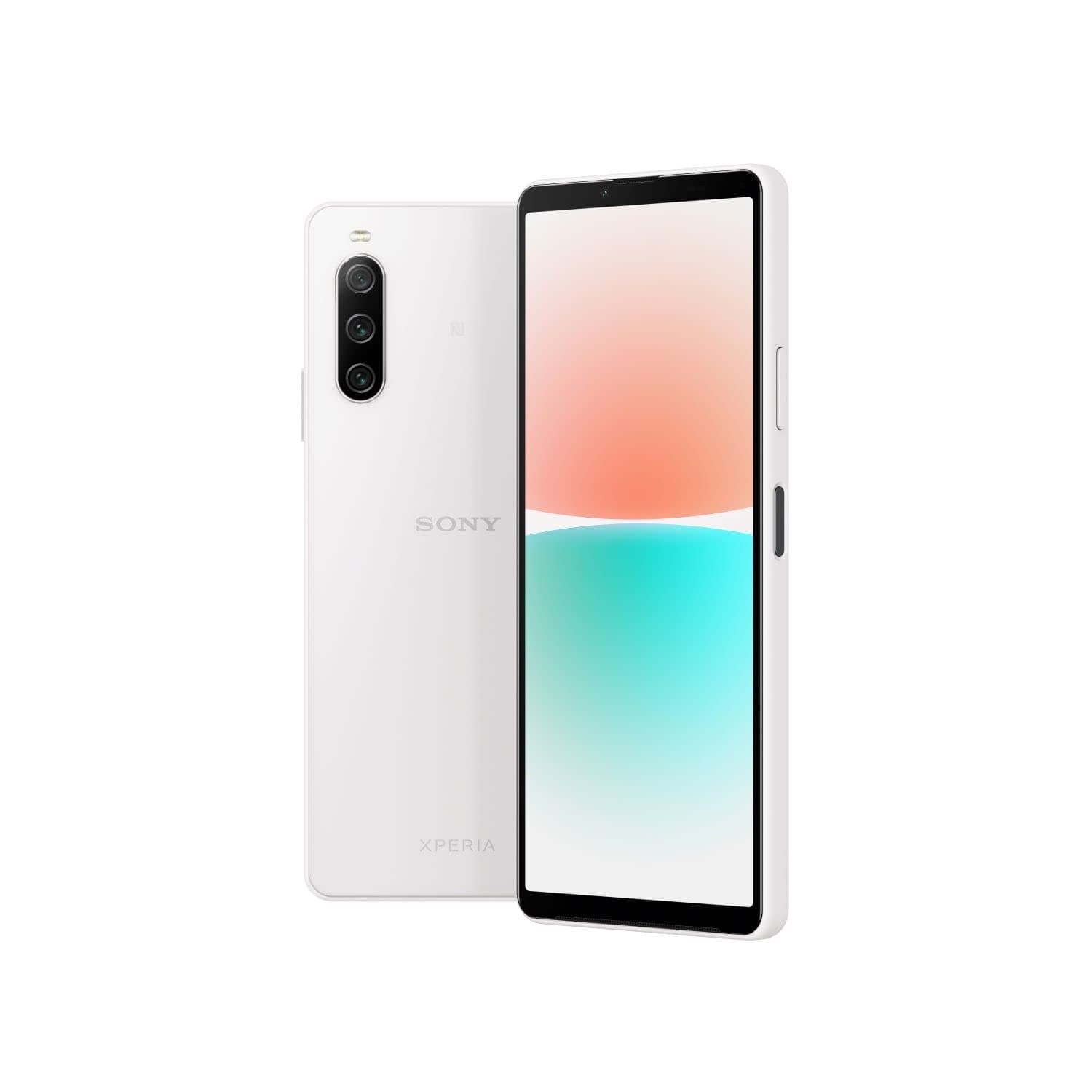 Sony Xperia 10 IV - 6 Inch 21:9 Wide OLED display - Triple Lens Camera - 3.5 mm audio jack - 5000mAh - 161g - SIM free - Dual SIM hybrid - White, One Size