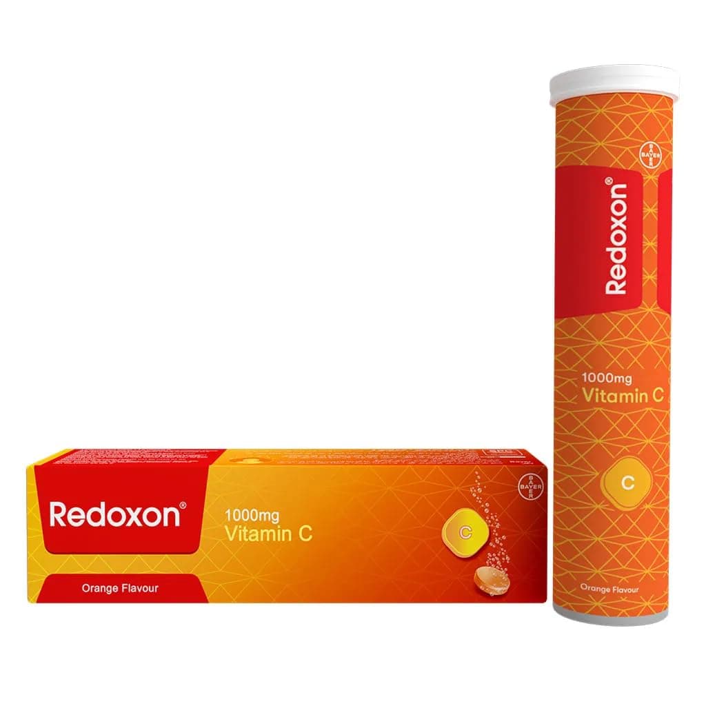 Redoxon Vitamin C Effervescent Tablets – Daily Immunity Support & Natural Defence Support – Orange Flavour – 15 Tablets