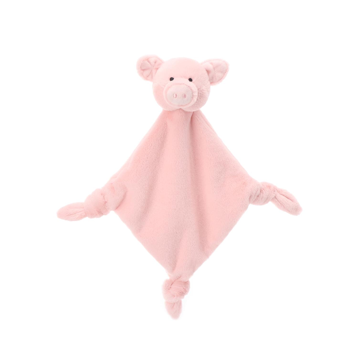 Apricot Lamb Pig Piglet Security Blanket Loveys for Babies, Soft Plush Material, 13 Inches, for Baby Boy and Girl, for Infant and Toddlers