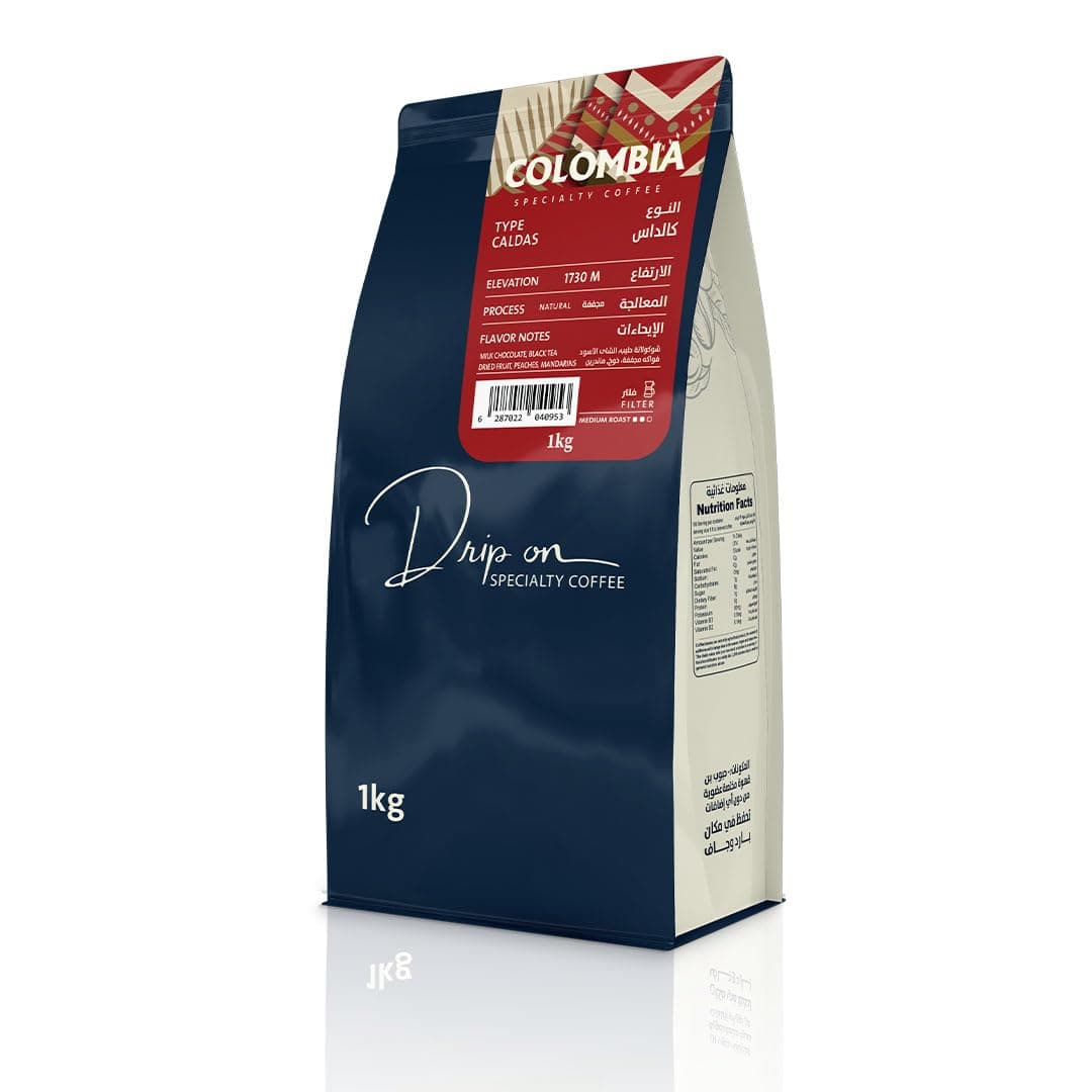 Drip on Roasted Colombia Specialty Caldas Whole Coffee Beans 1 kg