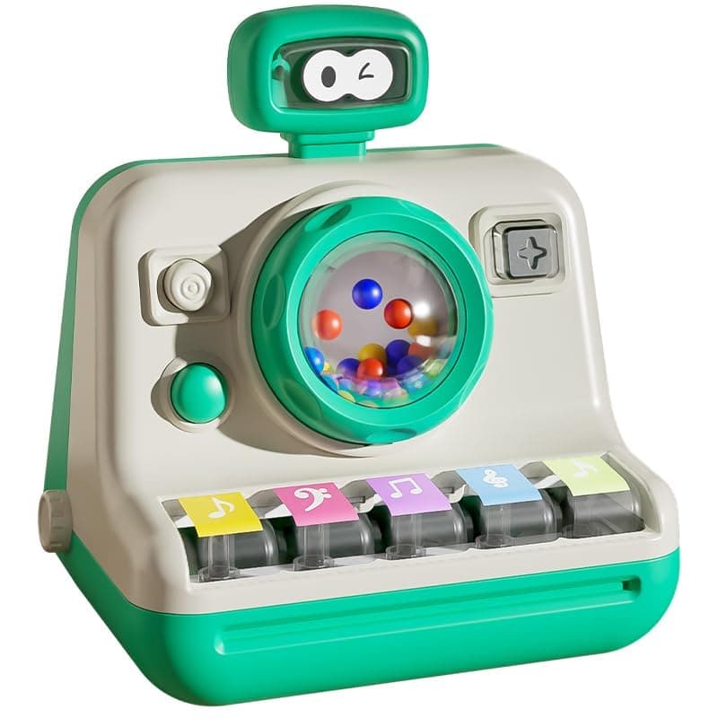 Baby Piano Toy, Camera Themed Light Up Music Interactive Toys, 6-12 Month Toys, Early Learning Educational Piano Keyboard Infant Babies Girl Toy, First Birthday Gifts For Boys Girls Learning