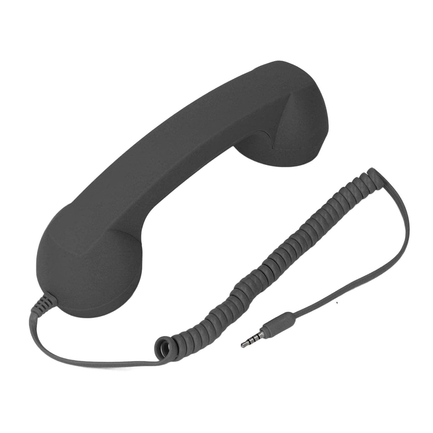 Generic Multifunctional Retro Phone Handset HD Speaker 3.5mm Plug for Android IOS Users, ABS Material (black)
